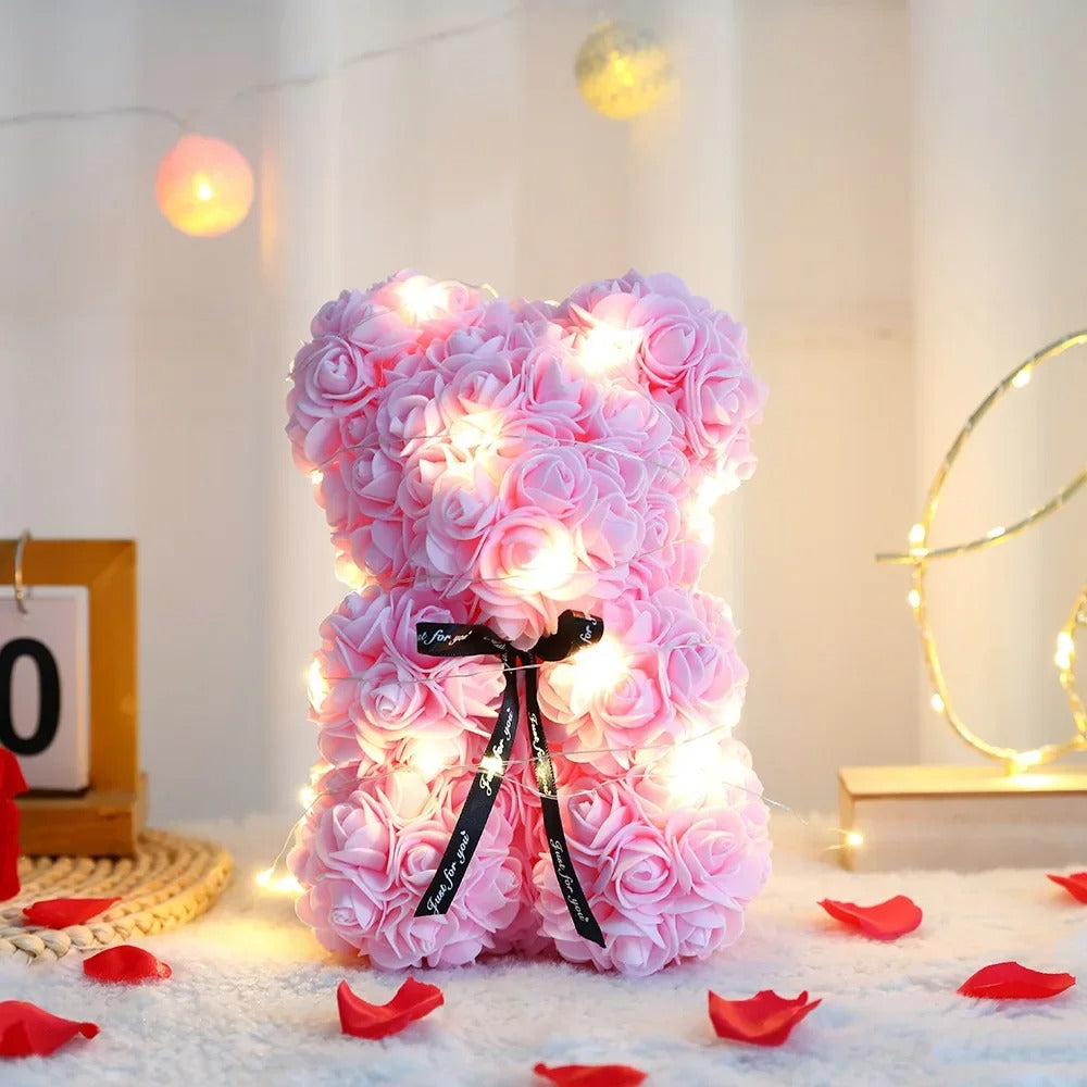 🐻 🌹 LED Rose Bear