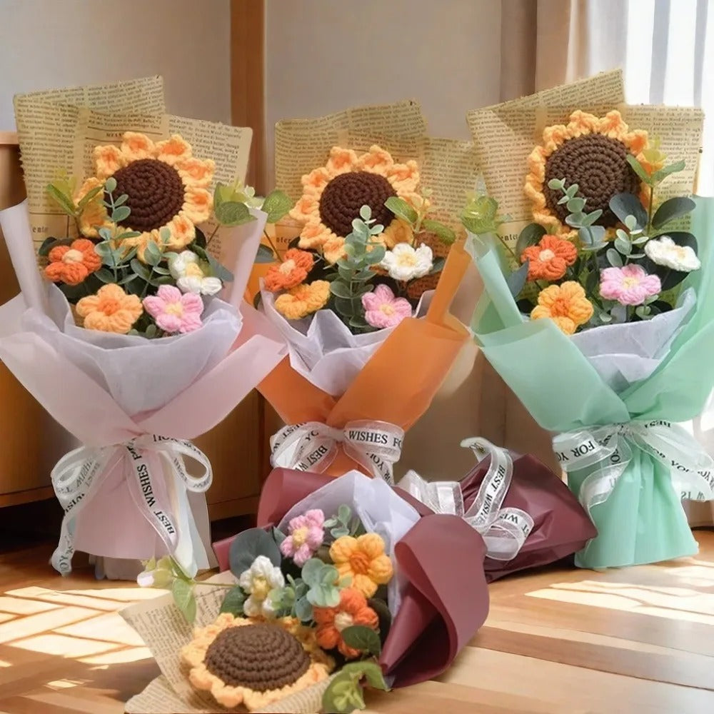 🌸 Handcrafted Crochet Flower Bouquet