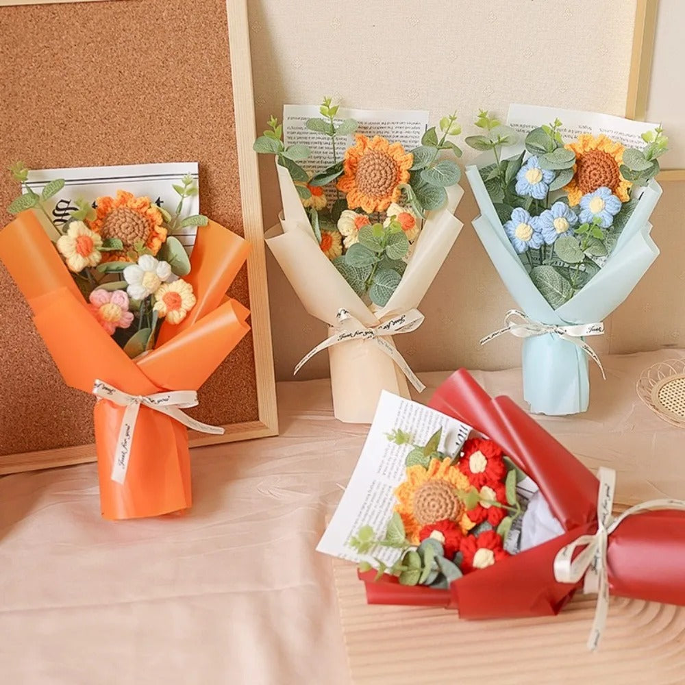 🌸 Handcrafted Crochet Flower Bouquet