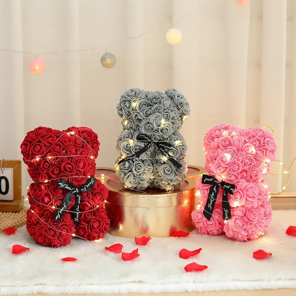 🐻 🌹 LED Rose Bear