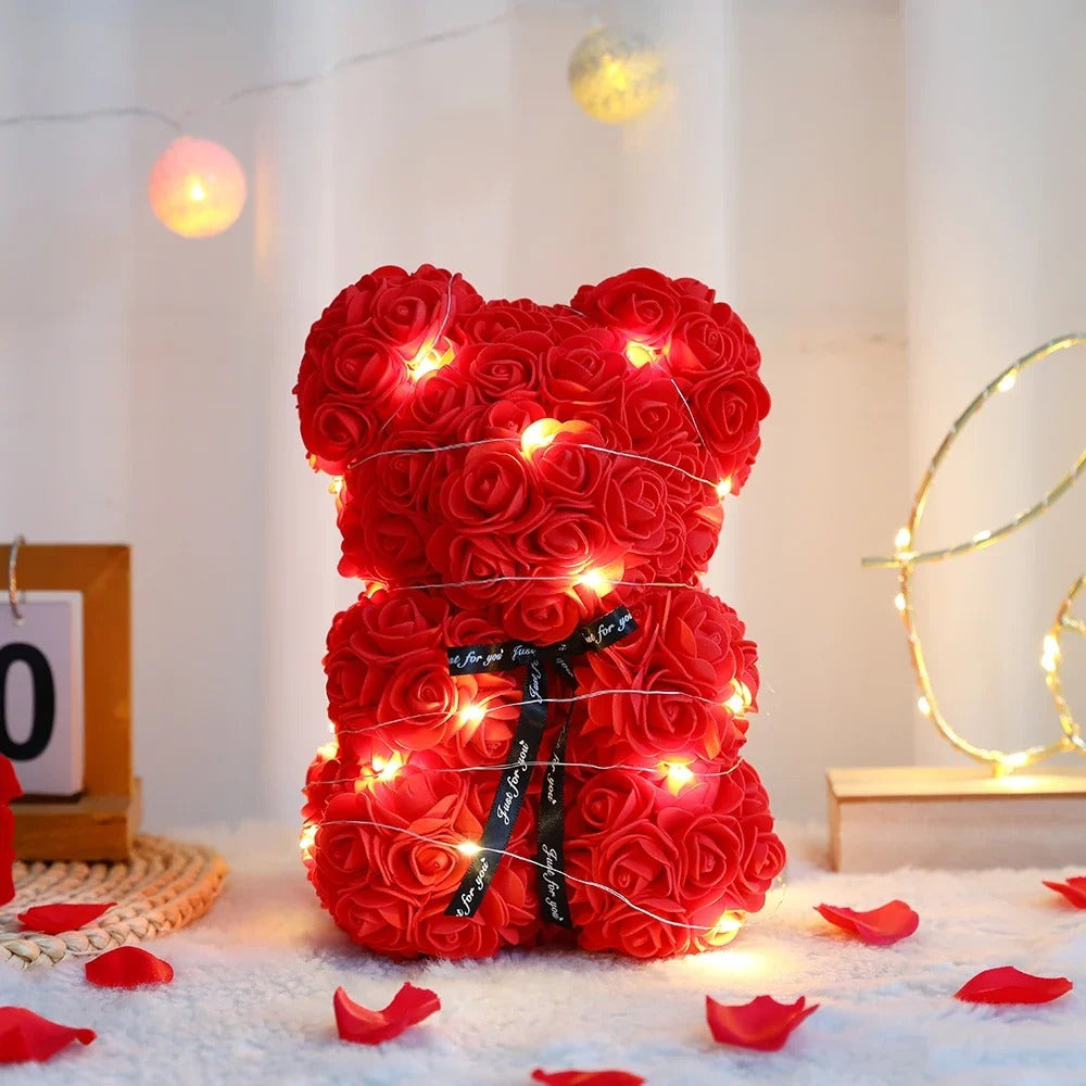 🐻 🌹 LED Rose Bear
