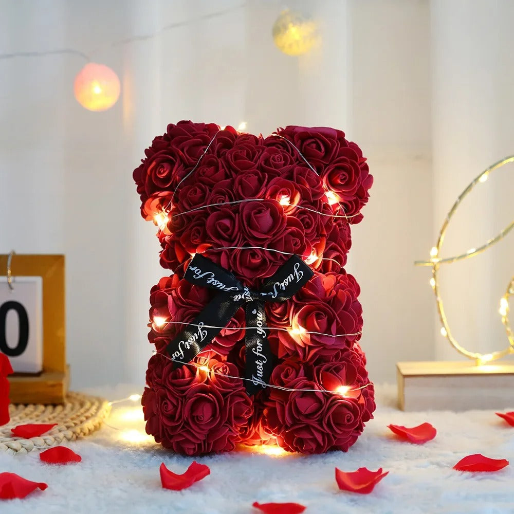 🐻 🌹 LED Rose Bear